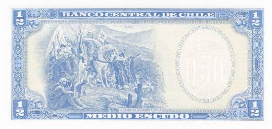 1/2 Escudo Chile p134A a3-2